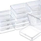 24 Packs Small Clear Plastic Beads Storage Containers Box with Hinged Lid for Storage of Small Items, Crafts, Jewelry, Hardware(1.37 x 1.37 x 0.7 Inches)