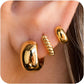 Freekiss 3 Pairs Gold Hoop Earrings Set: Dainty Stud Earrings Trendy Small 14K Gold Plated Hypoallergenic Dangle Cartilage Huggie Hoop Earrings for Women Gold Jewelry for Women Gifts