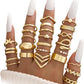 iF YOU 25 Pcs Gold Stackable Ring Set for Women, Chunky Knuckle Finger Midi Rings, Silver Simple Stacking Cute Rings Pack Trendy Stuff Jewelry Gift
