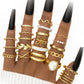 YEEZII 25 Pcs Gold Knuckle Rings Set for Women, Cute Stackable Finger Midi Rings, Dainty Gold Chunky Stacking Statement Womens ring pack