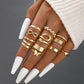 iF YOU 25 Pcs Gold Stackable Ring Set for Women, Chunky Knuckle Finger Midi Rings, Silver Simple Stacking Cute Rings Pack Trendy Stuff Jewelry Gift