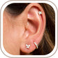Freekiss 3 Pairs Gold Hoop Earrings Set: Dainty Stud Earrings Trendy Small 14K Gold Plated Hypoallergenic Dangle Cartilage Huggie Hoop Earrings for Women Gold Jewelry for Women Gifts