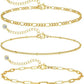 DEARMAY Gold Bracelets for Women Waterproof, 14K Gold Plated Stackable Jewelry Sets Non Tarnish Trendy Thin Dainty Cuban Link Paperclip Chain Bracelet Stack Fashion Accessories Gifts for Womens