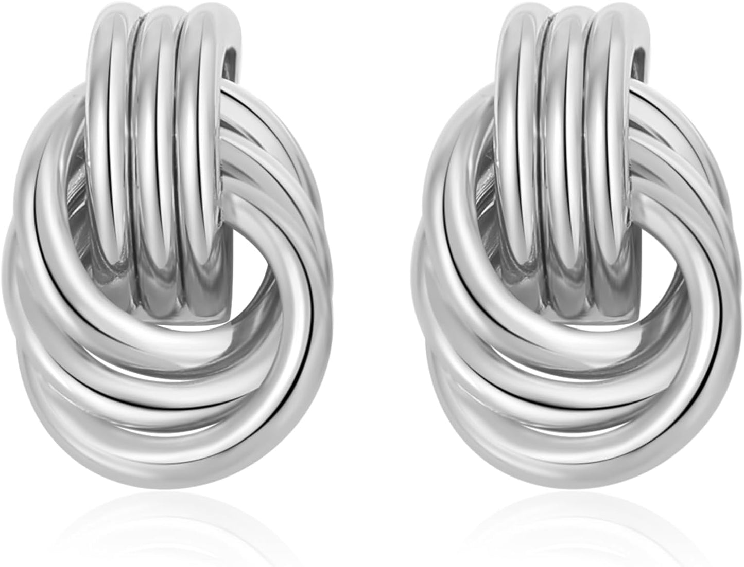 SHERLOVE Trendy Gold Plated Knot Earrings for Women Chunky Statement Drop Dangle Earrings Lightweight Hypoallergenic Fashion Accessories Gold Jewelry Gifts for Womens