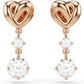 Swarovski Lifelong Heart Necklace, Earrings, and Bracelet Crystal Jewelry Collection, Rose Gold & Rhodium Tone Finish