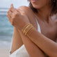 DEARMAY Gold Bracelets for Women Waterproof, 14K Gold Plated Stackable Jewelry Sets Non Tarnish Trendy Thin Dainty Cuban Link Paperclip Chain Bracelet Stack Fashion Accessories Gifts for Womens