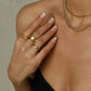 YEEZII 25 Pcs Gold Knuckle Rings Set for Women, Cute Stackable Finger Midi Rings, Dainty Gold Chunky Stacking Statement Womens ring pack
