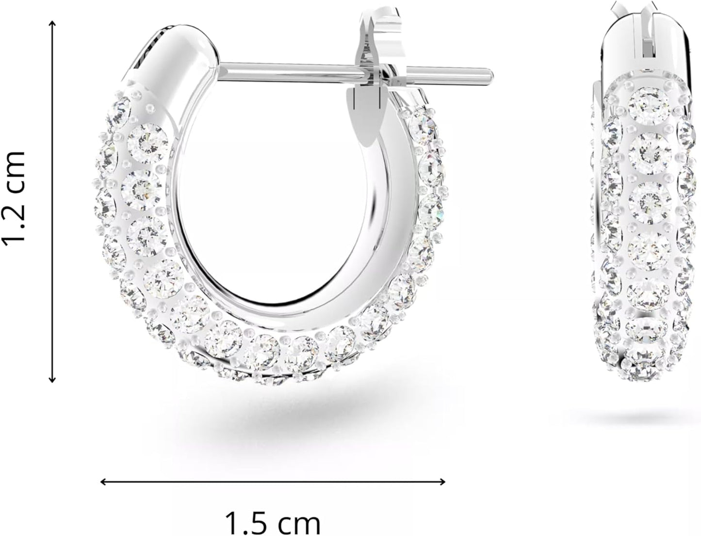 Swarovski Stone Crystal Pierced Hoop Earring Jewelry Collection