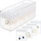 HOMEHIVE Acrylic Jewelry Box Organizer, Clear Jewelry Organizer and Storage with 20 Portable Anti Tarnish Jewelry bags, Travel Jewelry Case for Earrings/Rings/Necklaces Gifts for Women Girls, Clear