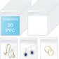 HOMEHIVE Acrylic Jewelry Box Organizer, Clear Jewelry Organizer and Storage with 20 Portable Anti Tarnish Jewelry bags, Travel Jewelry Case for Earrings/Rings/Necklaces Gifts for Women Girls, Clear