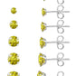 6 Pairs Stud Earrings Set, Hypoallergenic Cubic Zirconia 316L Earrings Stainless Steel CZ Earrings 3-8mm (Steel color)