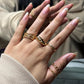 YEEZII 68 Pcs Gold Knuckle Rings Set for Women, Stackable Boho Joint Finger Midi Rings Silver Hollow Carved Crystal Stacking Ring Pack for Gift
