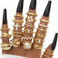 YEEZII 25 Pcs Gold Knuckle Rings Set for Women, Cute Stackable Finger Midi Rings, Dainty Gold Chunky Stacking Statement Womens ring pack
