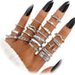 KISS WIFE Golden Silvery Black Kunckle Rings Set for Women, Dainty Simple Trendy Cute Stackable Finger Rings Pack, Perfect for Stacking Layering on Thumb and Knuckle, Mixed Size, Jewelry Gift