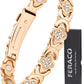 Feraco Pure Copper Bracelets for Women, Ultra Strength Magnetic Therapy Bracelet for Pain Relief with Neodymium Magnets & Sparkling Cubic Zirconia, Adjustable, Infinite Clover Jewelry