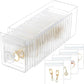 HOMEHIVE Acrylic Jewelry Box Organizer, Clear Jewelry Organizer and Storage with 20 Portable Anti Tarnish Jewelry bags, Travel Jewelry Case for Earrings/Rings/Necklaces Gifts for Women Girls, Clear