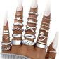 YEEZII 25 Pcs Gold Knuckle Rings Set for Women, Cute Stackable Finger Midi Rings, Dainty Gold Chunky Stacking Statement Womens ring pack