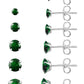 6 Pairs Stud Earrings Set, Hypoallergenic Cubic Zirconia 316L Earrings Stainless Steel CZ Earrings 3-8mm (Steel color)