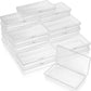 24 Packs Small Clear Plastic Beads Storage Containers Box with Hinged Lid for Storage of Small Items, Crafts, Jewelry, Hardware(1.37 x 1.37 x 0.7 Inches)