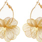 Dangle Flower Earrings for Women Statement Trendy Hoop Earring Floral Drop Earrings Jewelry