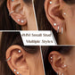 Jstyle Hypoallergenic Stud Hoop Earrings for Women Small Flat Back Surgical Stainless Steel Earrings for Sensitive Ears Trendy Silver Hoops Cartilage Earring Stacks Set Multiple Piercing Jewelry Gifts