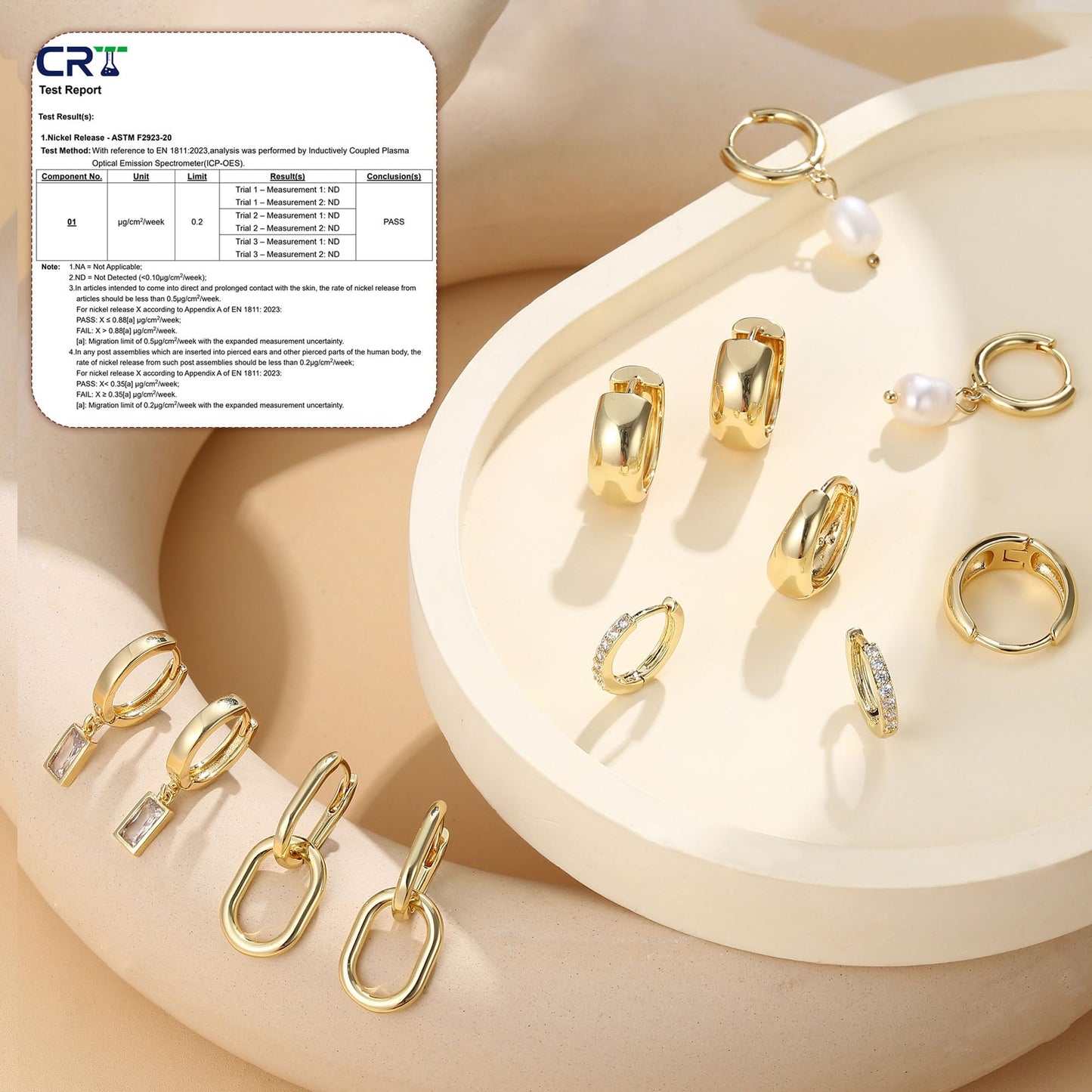 BESTEEL 13 Pairs Small Stud Hoop Earrings Set for Women Hypoallergenic Gold Plated Huggie Hoops Pearl Dainty Lightweight Earrings for Gift