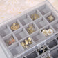 misaya Earring Jewelry Organizer with 5 Drawers, Birthday Present, Clear Acrylic Jewelry Box for Women, Velvet Earring Display Holder for Earrings Ring Bracelet Necklace, Gray