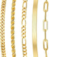 DEARMAY Gold Bracelets for Women Waterproof, 14K Gold Plated Stackable Jewelry Sets Non Tarnish Trendy Thin Dainty Cuban Link Paperclip Chain Bracelet Stack Fashion Accessories Gifts for Womens