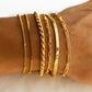 DEARMAY Gold Bracelets for Women Waterproof, 14K Gold Plated Stackable Jewelry Sets Non Tarnish Trendy Thin Dainty Cuban Link Paperclip Chain Bracelet Stack Fashion Accessories Gifts for Womens