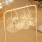 Dangle Flower Earrings for Women Statement Trendy Hoop Earring Floral Drop Earrings Jewelry