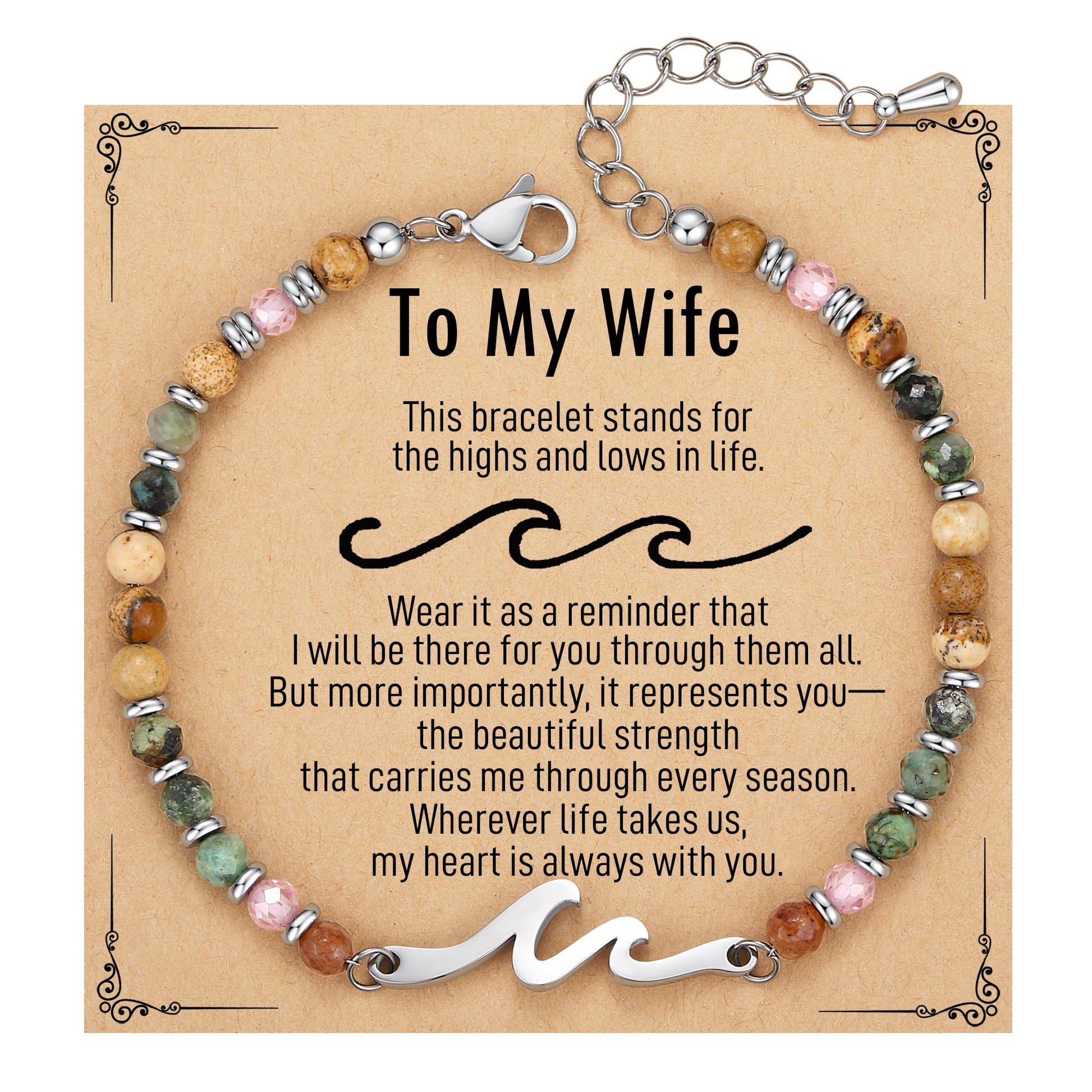 TONY & SANDY Friend Gifts for Women, Unique Birthday Gifts for Women, Sister Gift from Sister, Wave Bracelet, Christmas Graduation Mothers Day Gift for Her, Bestie Friendship Bracelets