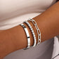 Gokeey Gold Bracelets Set for Women Non Tarnish, Waterproof 14K Gold Plated Sterling Silver Chunky Cuff Bracelet Stackable Gold Bangles Bracelet for Women Trendy Fashion Accessories Tie Knot Cuban Rope Paperclip Beaded Bracelet Stack Jewelry Mothers Day G