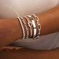 Gokeey Gold Bracelets Set for Women Non Tarnish, Waterproof 14K Gold Plated Sterling Silver Chunky Cuff Bracelet Stackable Gold Bangles Bracelet for Women Trendy Fashion Accessories Tie Knot Cuban Rope Paperclip Beaded Bracelet Stack Jewelry Mothers Day G