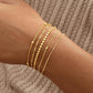 Gold Bracelets for Women, 14K Gold Plated Stackable Bracelet Stack Set Adjustable Charm Paperclip Chain Snake Link Layered Waterproof Jewelry Sets Gifts