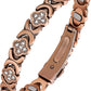Feraco Pure Copper Bracelets for Women, Ultra Strength Magnetic Therapy Bracelet for Pain Relief with Neodymium Magnets & Sparkling Cubic Zirconia, Adjustable, Infinite Clover Jewelry