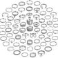YEEZII 68 Pcs Gold Knuckle Rings Set for Women, Stackable Boho Joint Finger Midi Rings Silver Hollow Carved Crystal Stacking Ring Pack for Gift