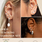 LOLIAS Flat Back Earrings for Women Hypoallergenic Surgical Steel Earrings for Sensitive Ears-20G Cartilage Earring Stacks 14K Gold Plated Hoops Flatback Stud Earring Sets for Multiple Piercing