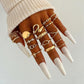 FAXHION 24-60 Pcs Gold Stackable Rings for Women, Knuckle Rings Chunky Gold Ring Set Dainty Stacking Cute Rings, Multiple Sizes Cute Jewelry Set Gift