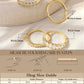 LOLIAS 14K Gold Plated Stackable Rings for Women Non Tarnish - Dainty Cubic Zirconia Wedding Bands Ring Set Minimalist Trendy Statement Engagement Promise Thumb Rings Stacking Size 5-10
