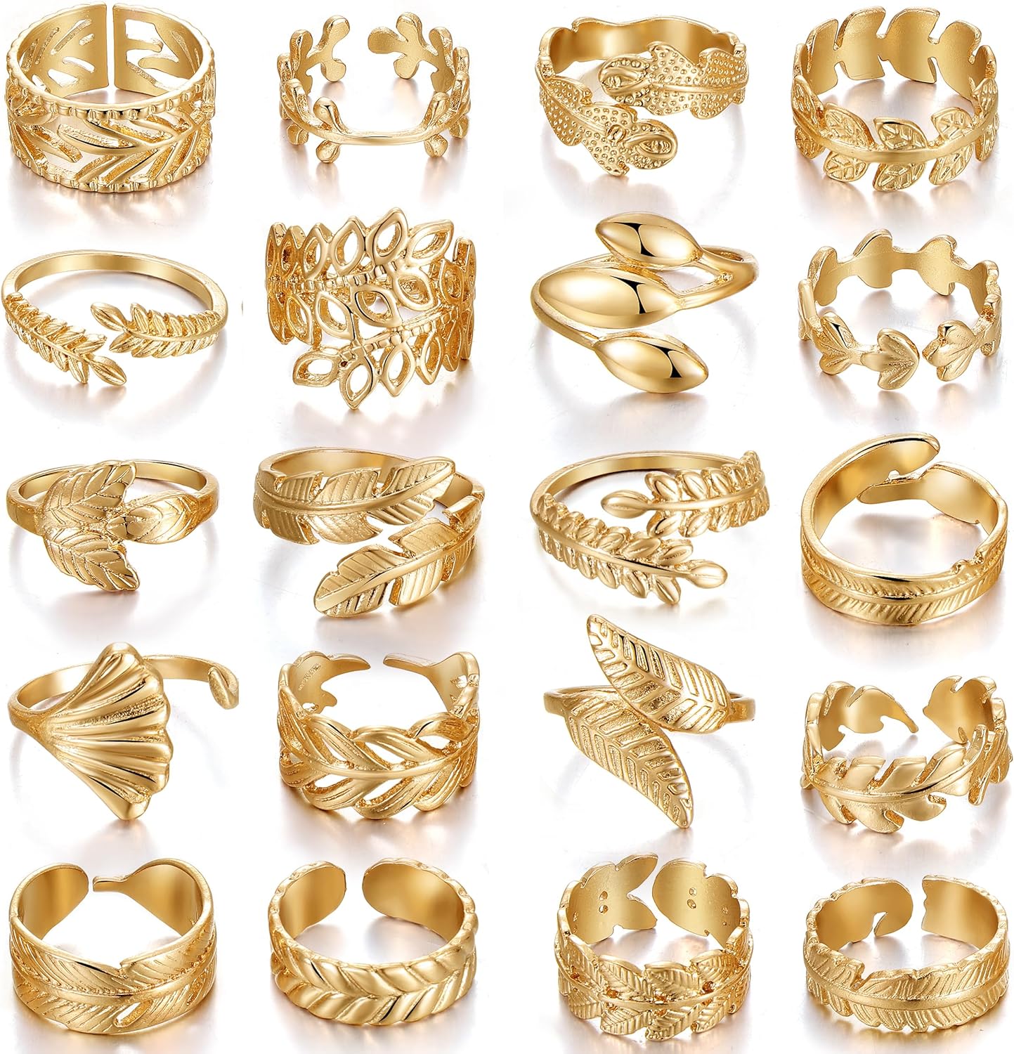 KISS WIFE Golden Silvery Black Kunckle Rings Set for Women, Dainty Simple Trendy Cute Stackable Finger Rings Pack, Perfect for Stacking Layering on Thumb and Knuckle, Mixed Size, Jewelry Gift